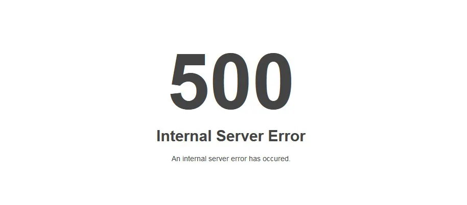 Error 500 - Internal Server Error