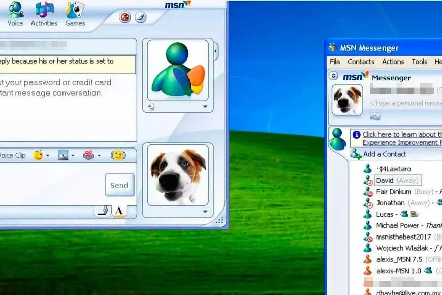 El MSN, antes de que aparezca Outlook